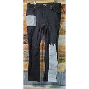 WeSC Stockholm Sweden Button Fly Black Denim Jeans 34/32 Bob Style Superiative C